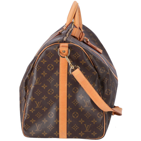 Louis Vuitton Keepall Bandouliere 60 Monogram Boston Bag M41412 Brown - Picture 4 of 9